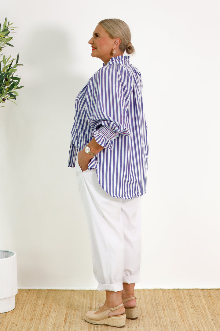 Mossman Stripe Shirt | Navy