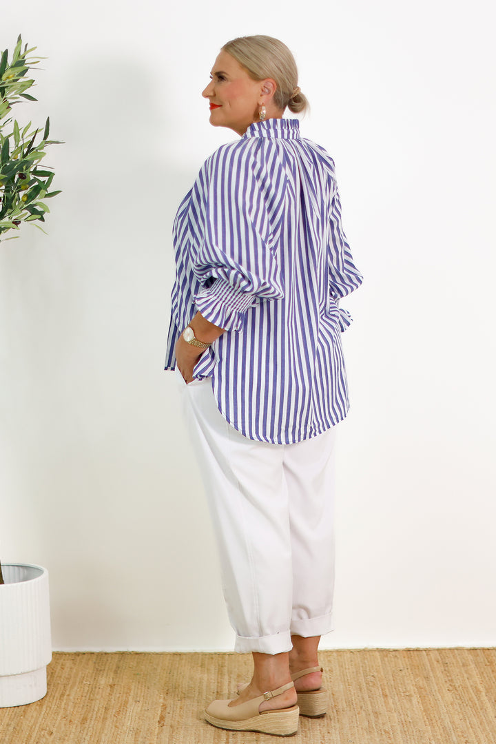 Mossman Stripe Shirt | Navy