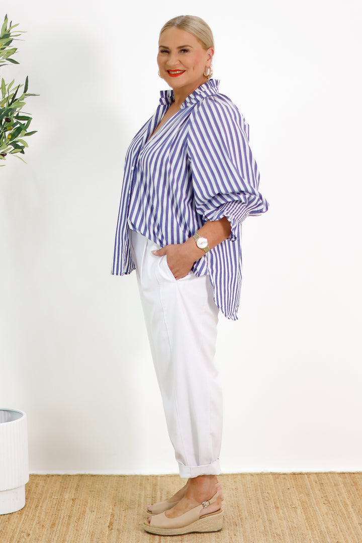 Mossman Stripe Shirt | Navy