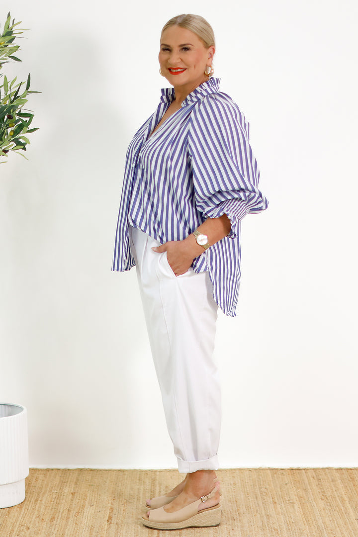 Mossman Stripe Shirt | Navy