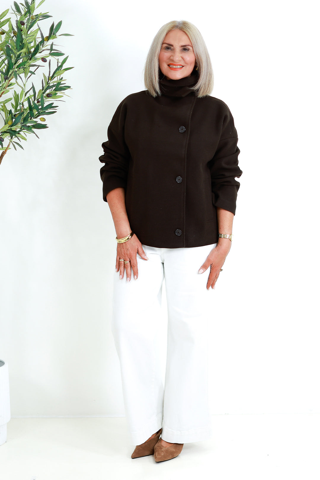 Prue Pea Coat | CHOCOLATE