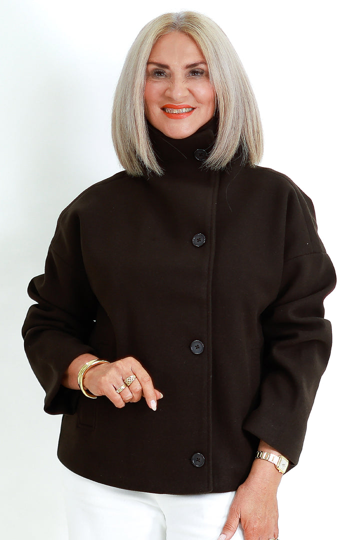 Prue Pea Coat | CHOCOLATE