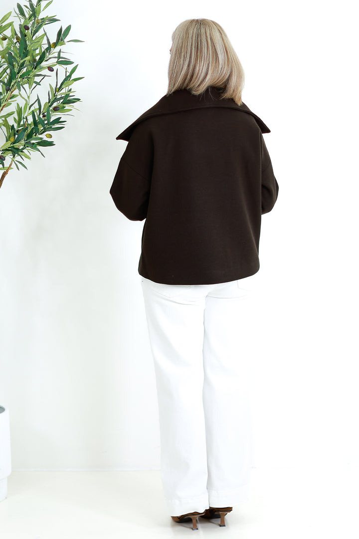 Prue Pea Coat | CHOCOLATE