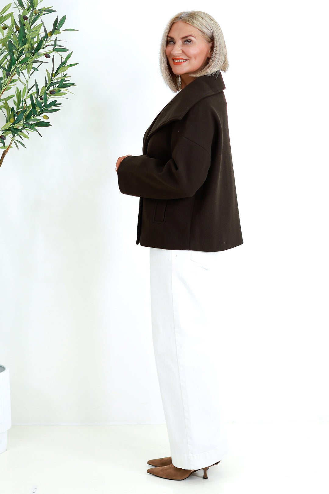 Prue Pea Coat | CHOCOLATE