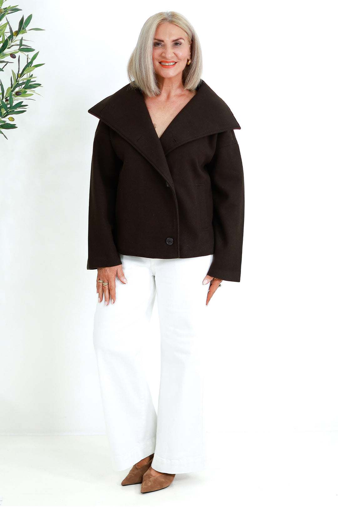 Prue Pea Coat | CHOCOLATE