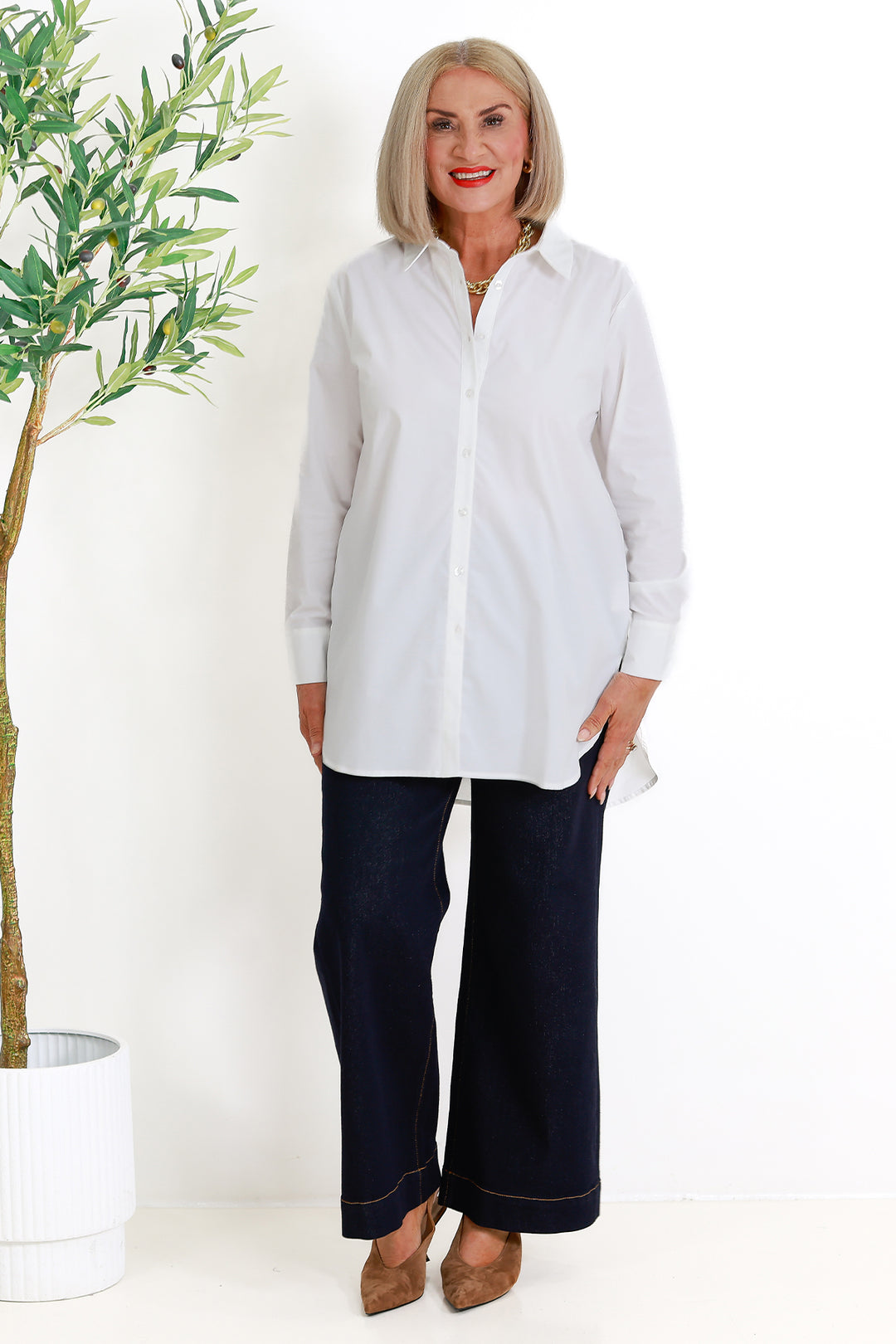 Classic Stretch Shirt | White