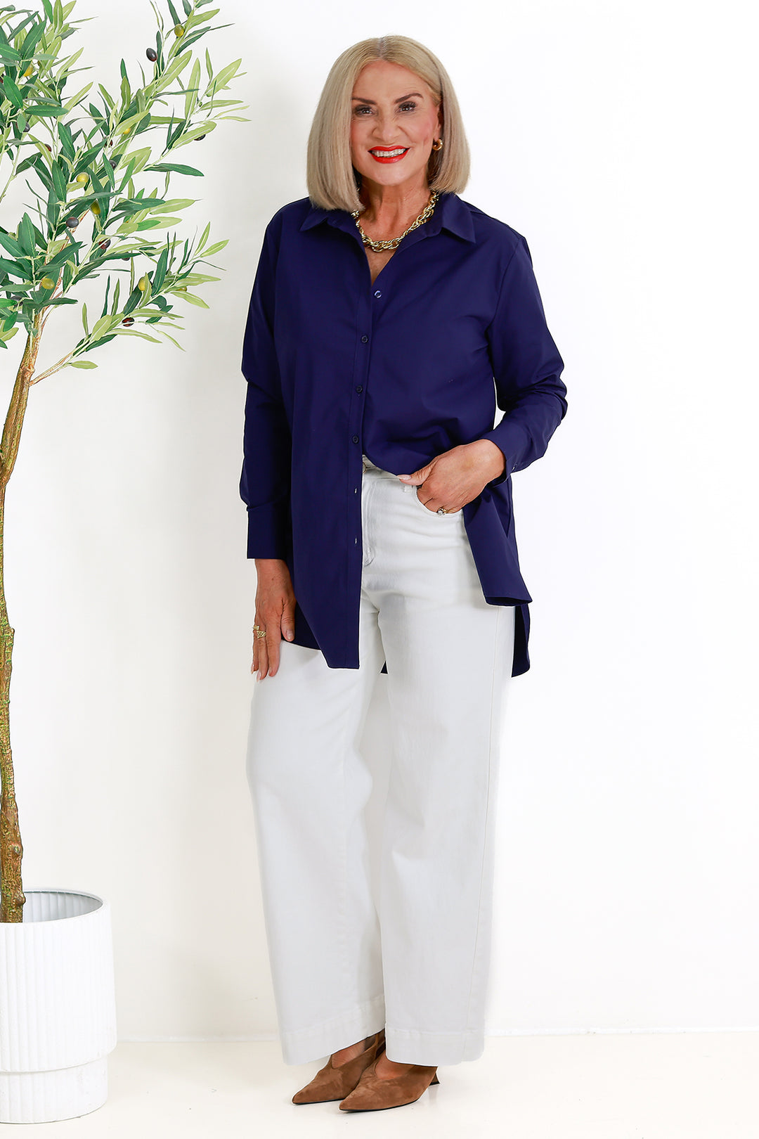 Classic Stretch Shirt | NAVY