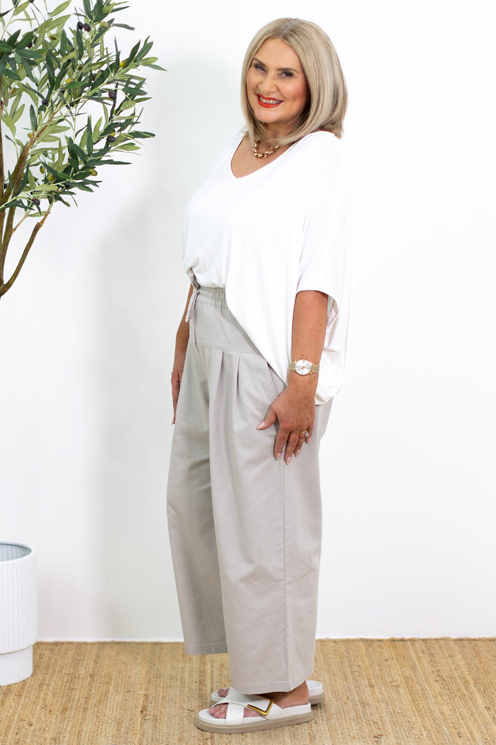 Kali Wide Leg Pant | Natural Stone