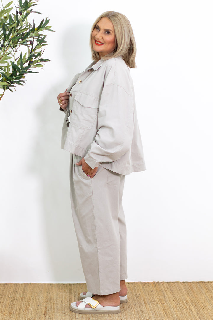 Oversized Linen Swing Jacket Linen | NATURAL