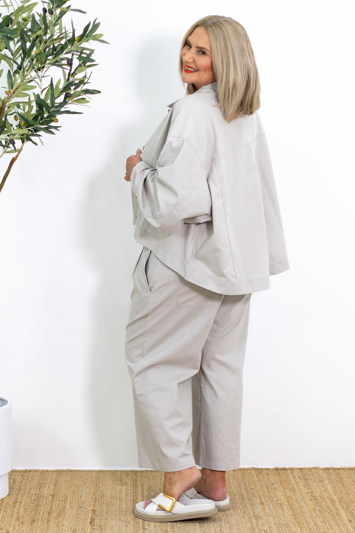 Oversized Linen Swing Jacket Linen | NATURAL