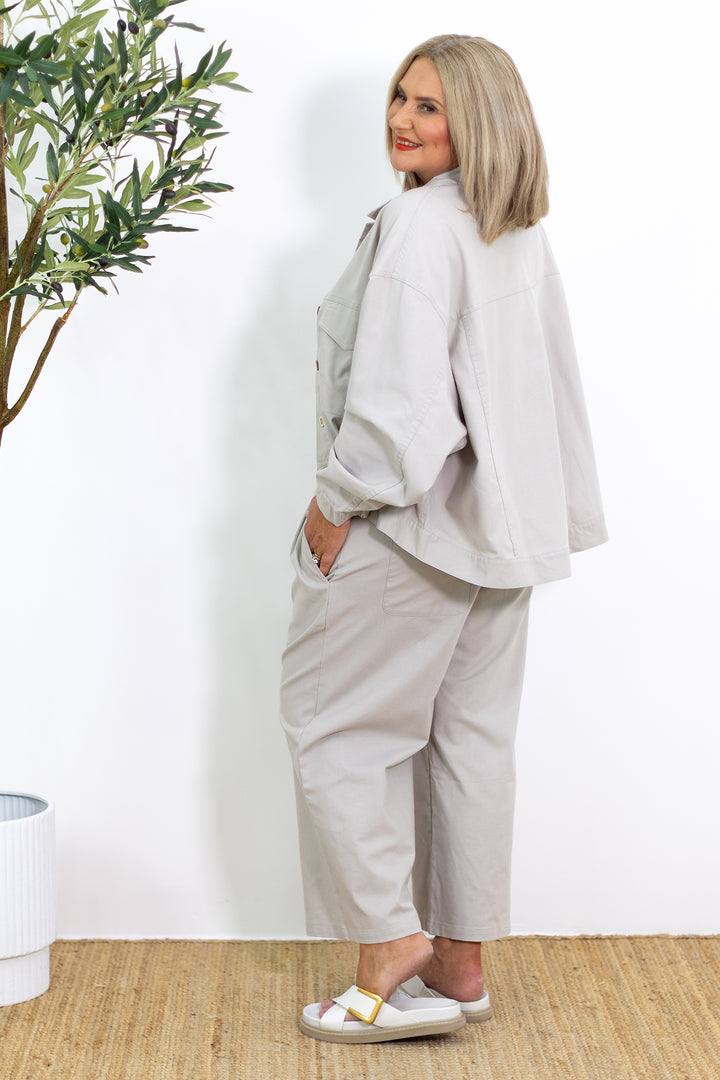 Oversized Linen Swing Jacket Linen | NATURAL