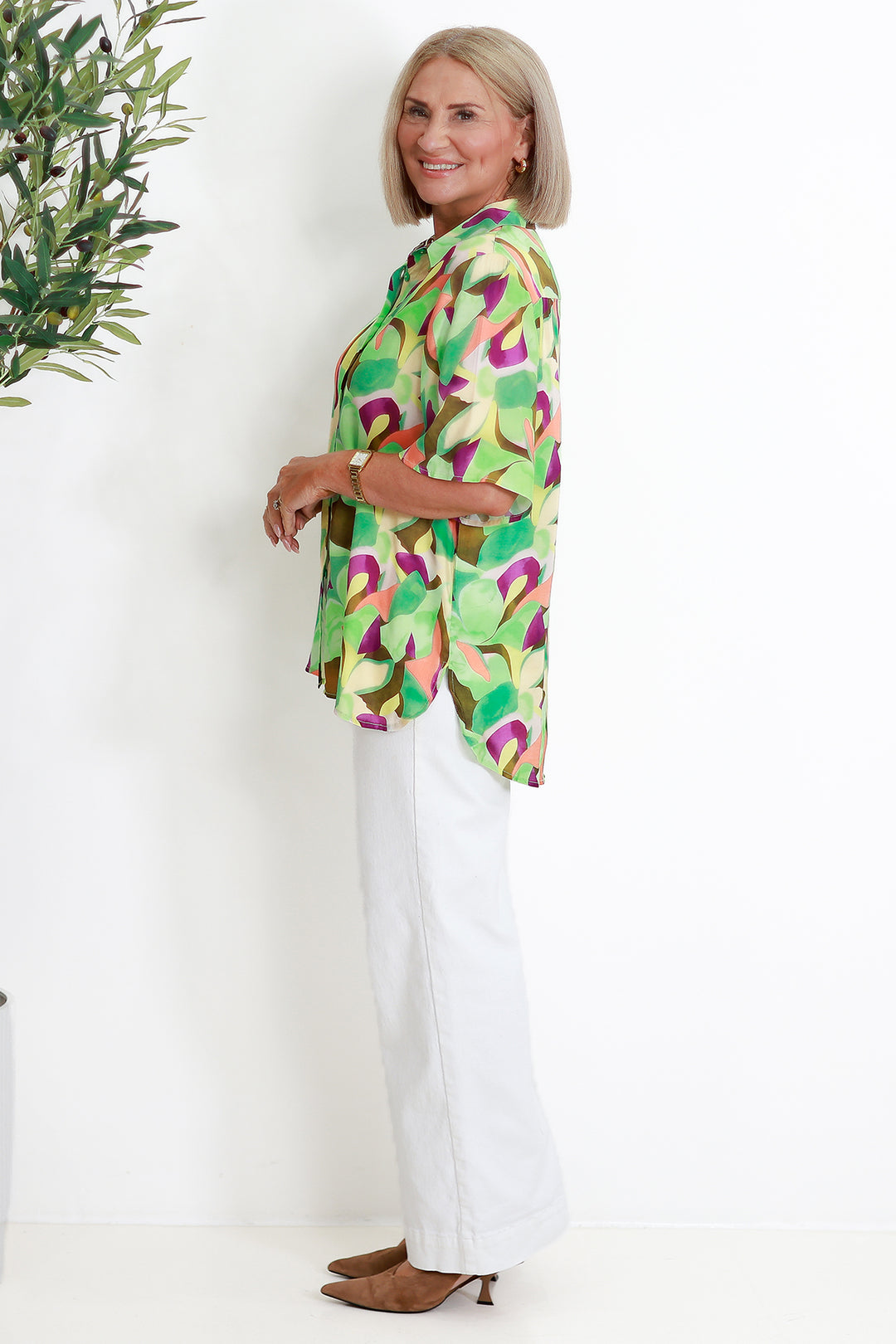 Imara Bell Slv | GREEN MULTI