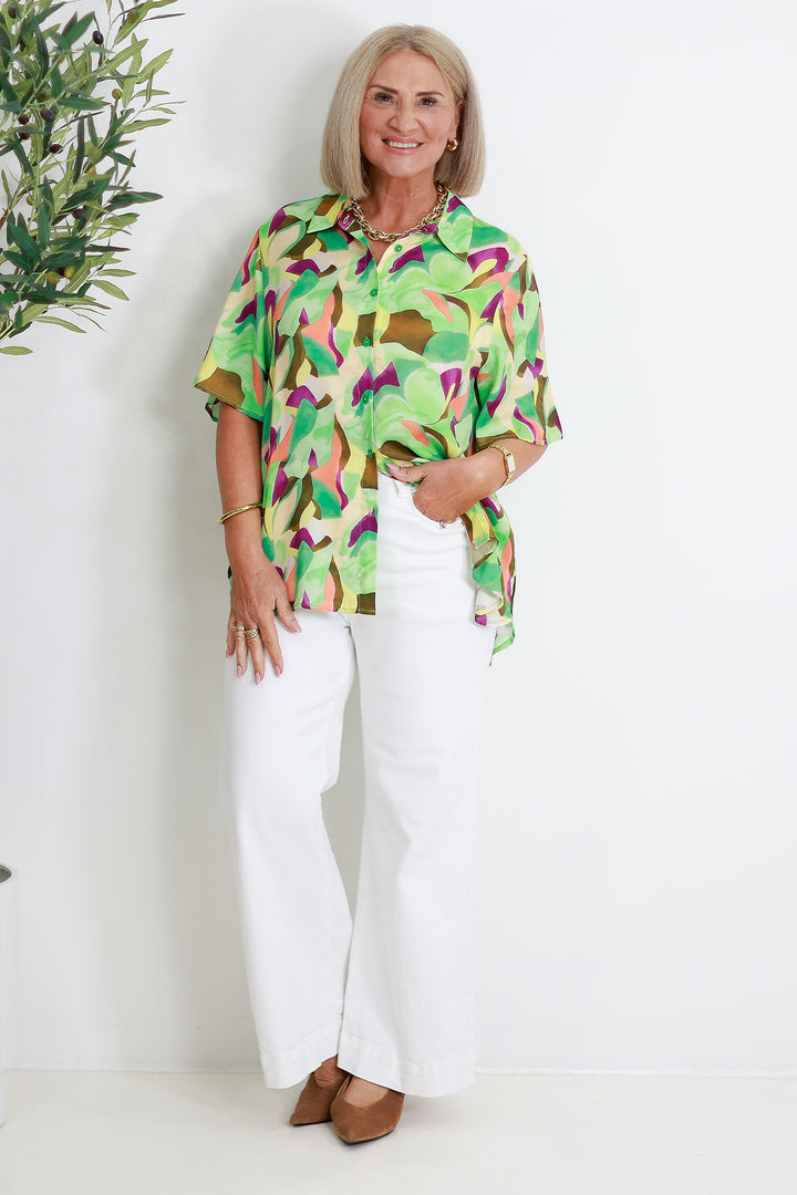 Imara Bell Slv | GREEN MULTI