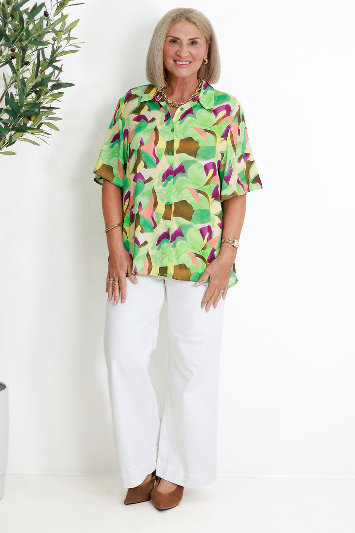 Imara Bell Slv | GREEN MULTI