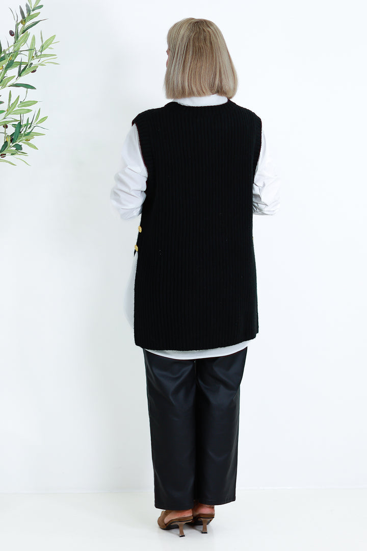 NEW Round Neck Vest | BLACK