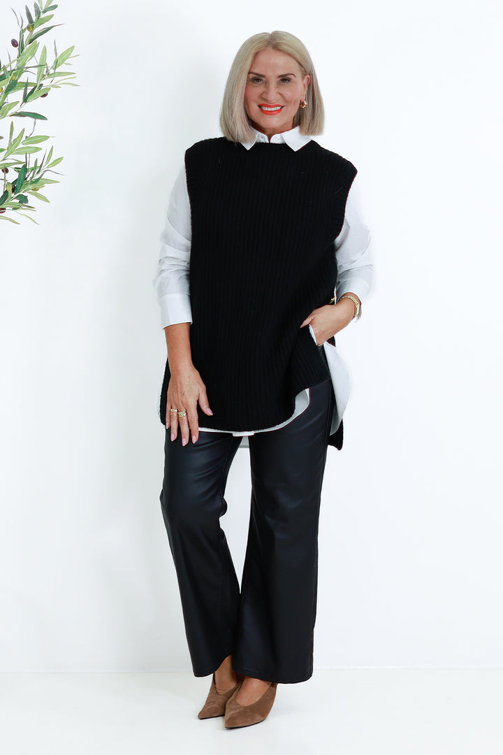 NEW Round Neck Vest | BLACK