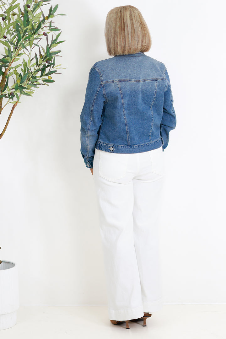 Justine Denim Jacket | INDIGO WASH