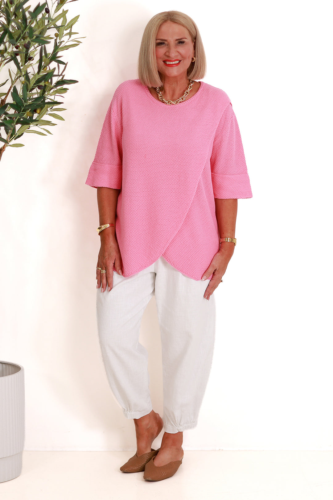 Lantana Cross Over Top | PINK