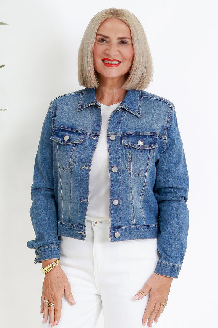 Justine Denim Jacket | INDIGO WASH