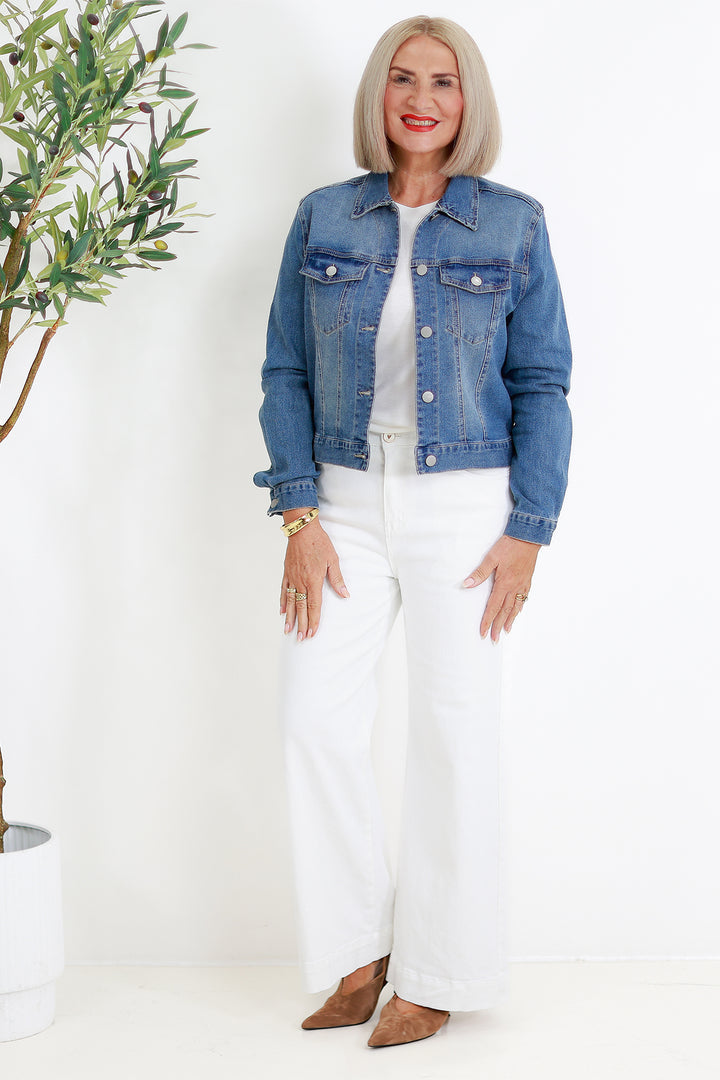 Justine Denim Jacket | INDIGO WASH