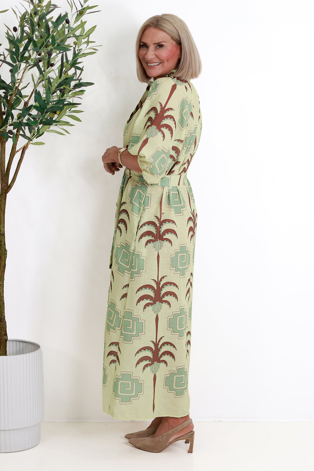 Cyprus Shirt Dress | PISTACHIO