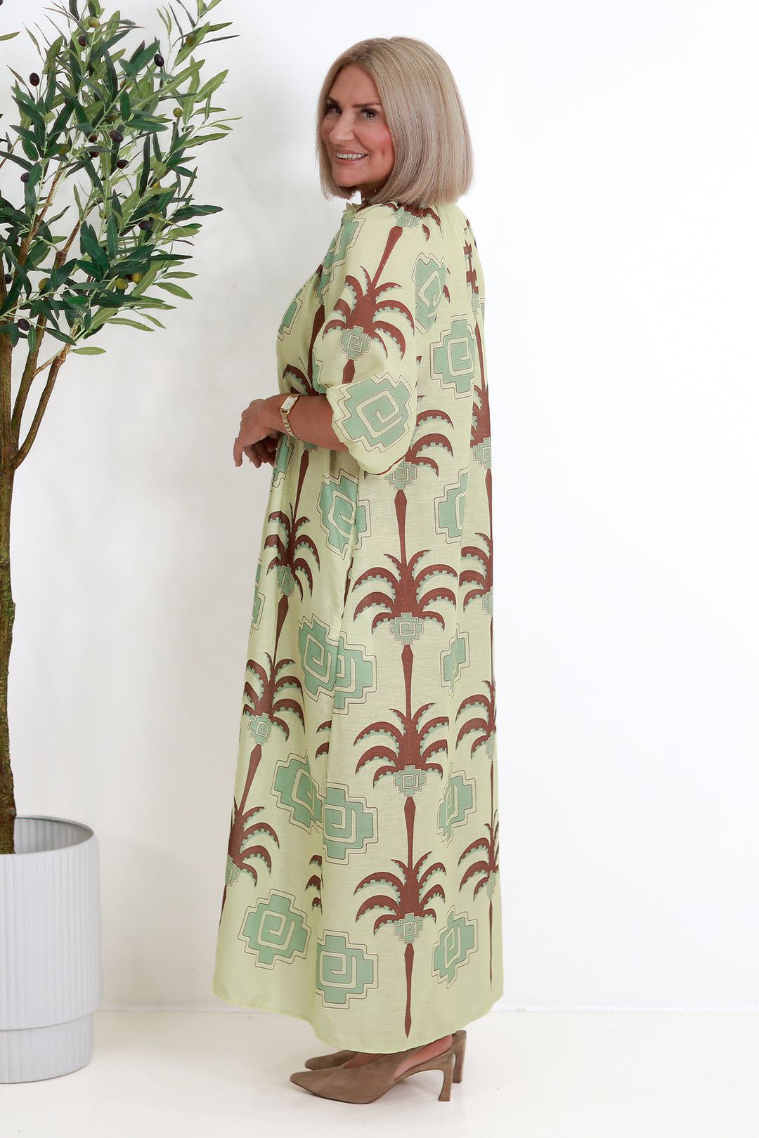 Cyprus Shirt Dress | PISTACHIO