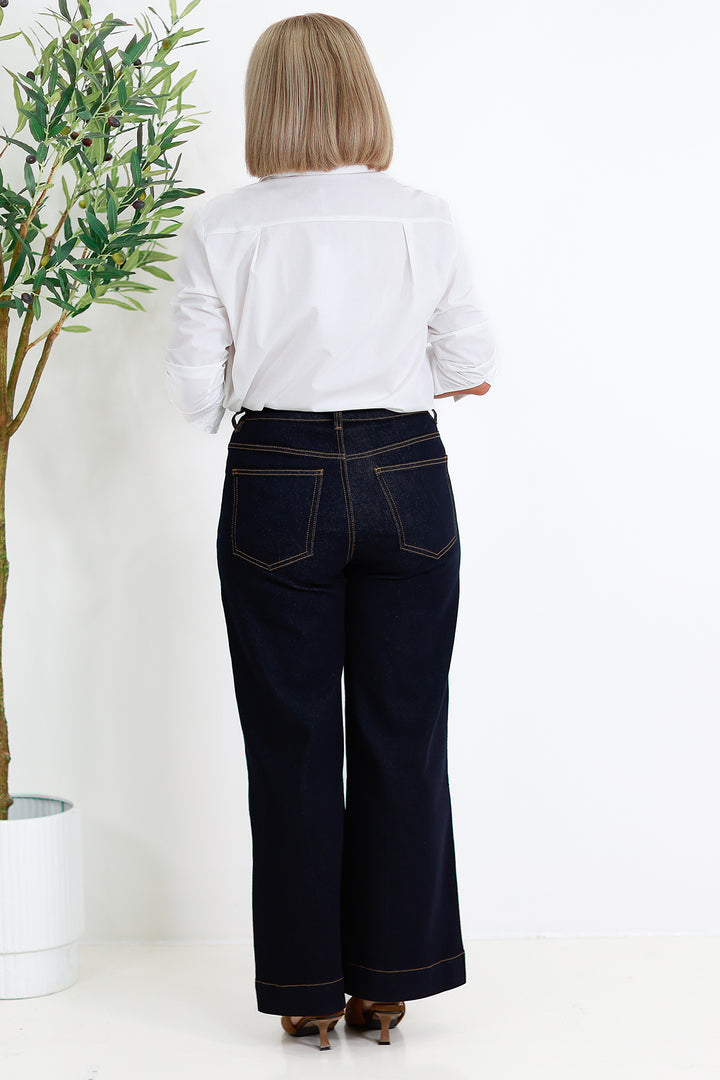 Almas Manor Stretch Jeans | Vintage Dark Blue