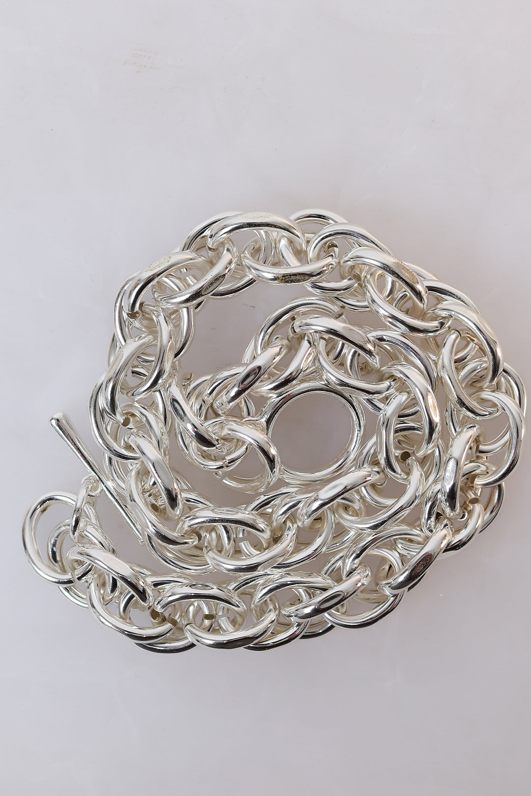 Classic Interlink Chain T Bar Silver