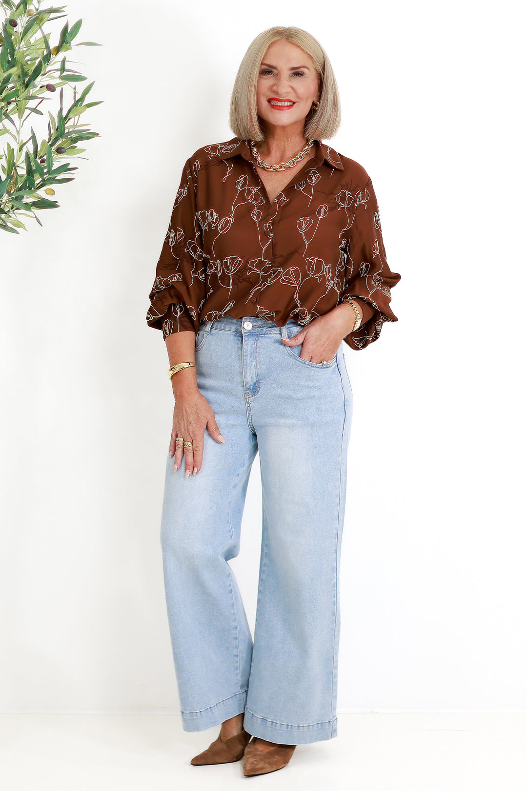 Suki Shirt | TAN FLORA