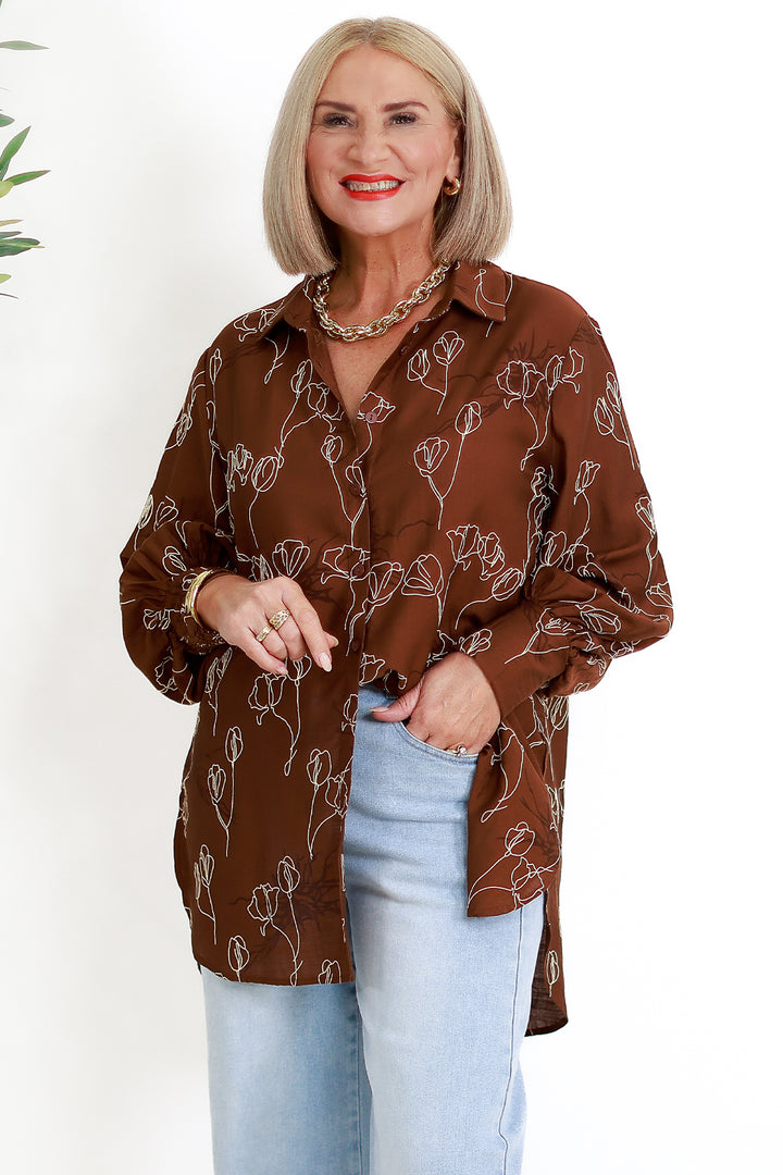 Suki Shirt | TAN FLORA