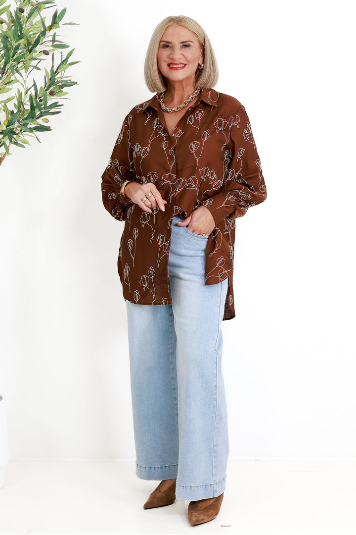 Suki Shirt | TAN FLORA