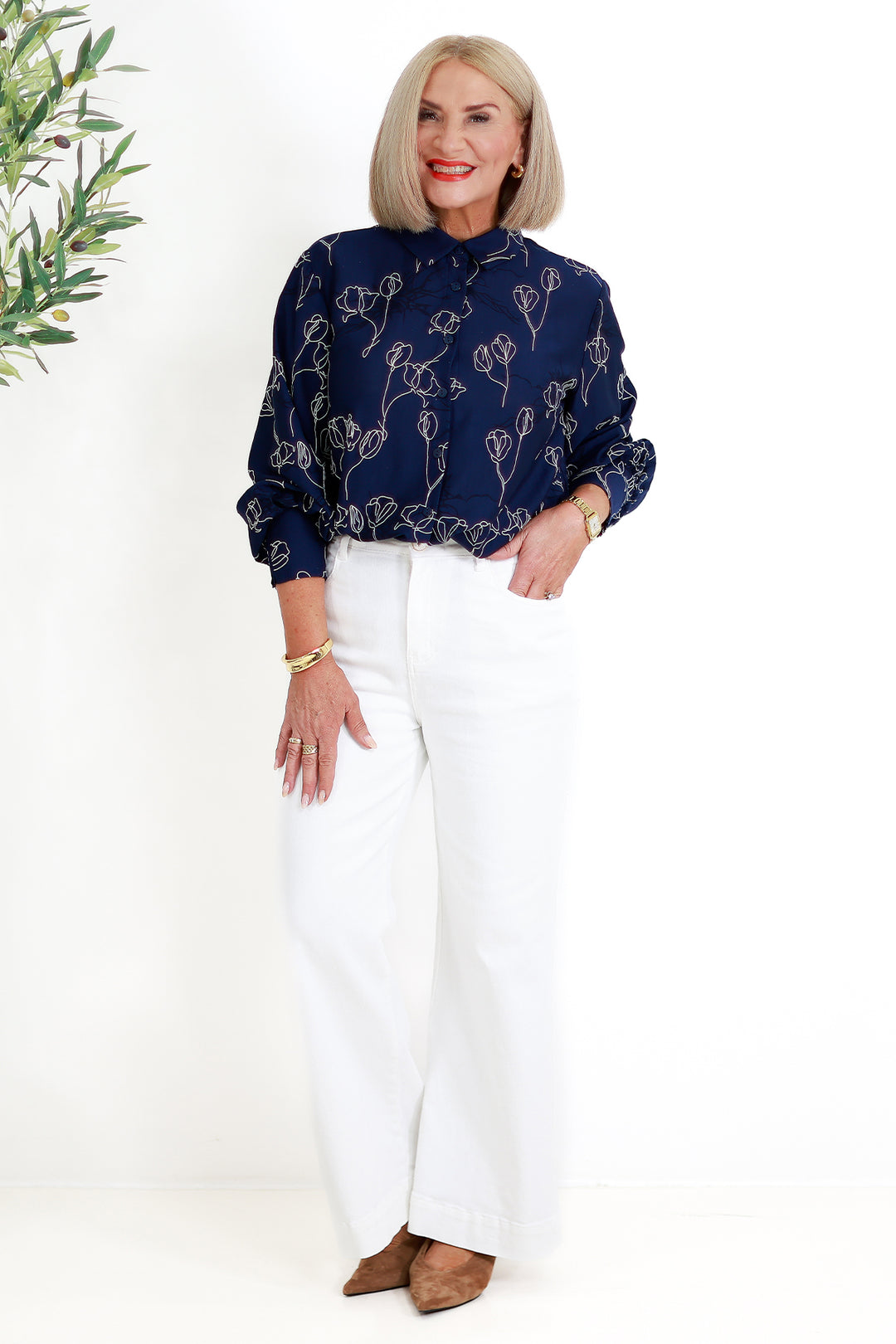 Suki Shirt | BLUE FLORA