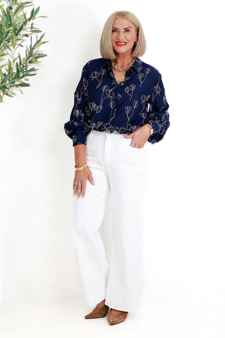 Suki Shirt | BLUE FLORA