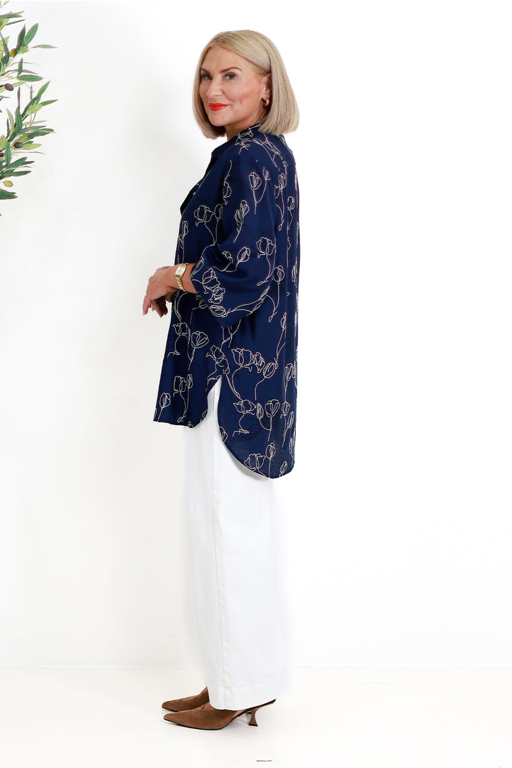 Suki Shirt | BLUE FLORA
