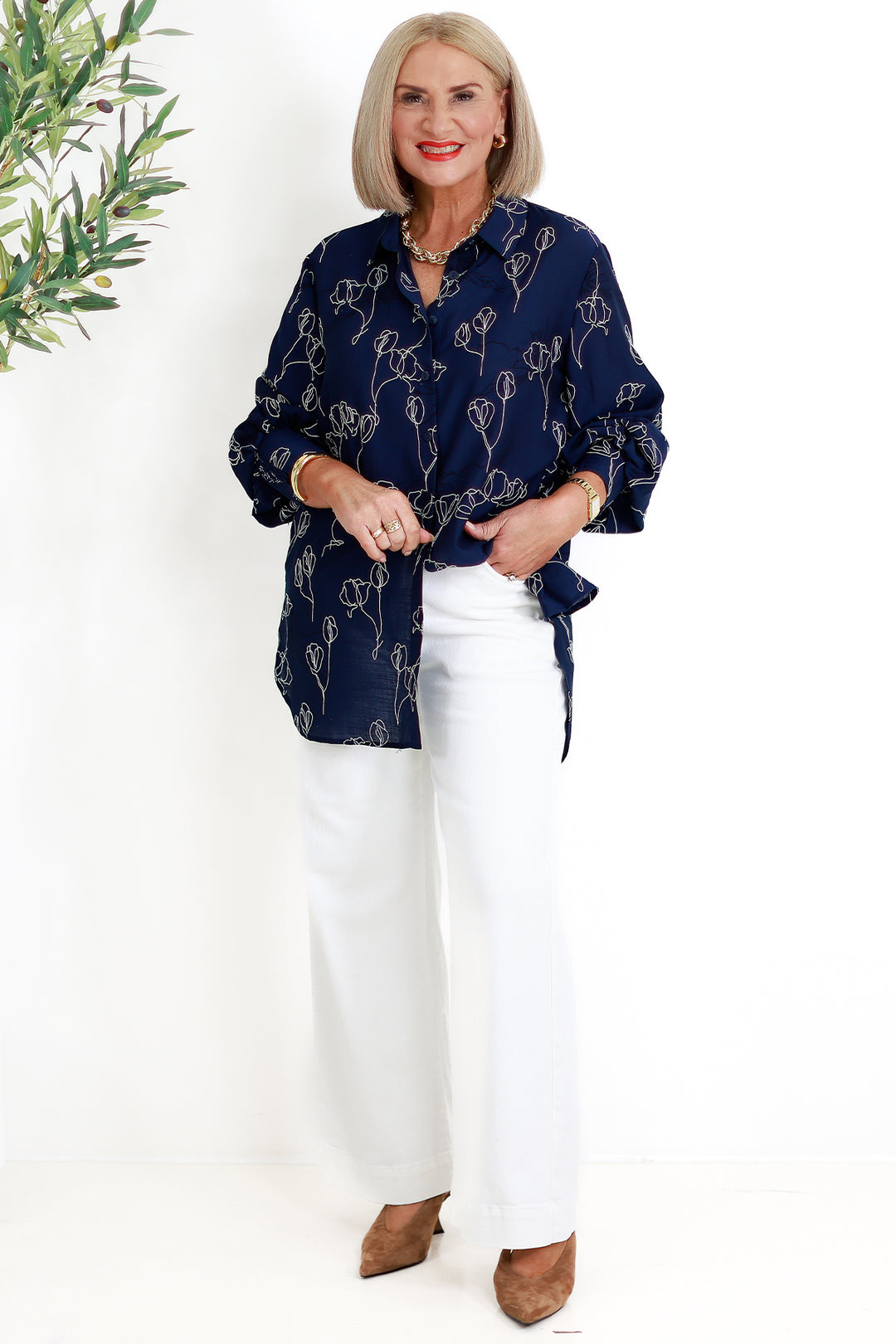 Suki Shirt | BLUE FLORA