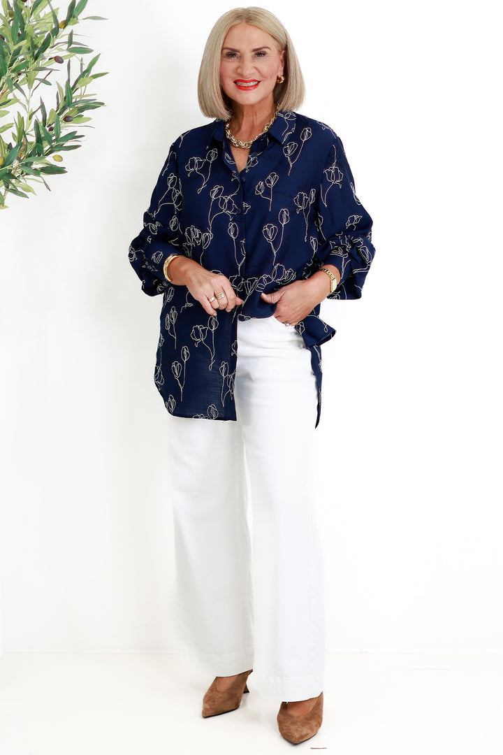 Suki Shirt | BLUE FLORA