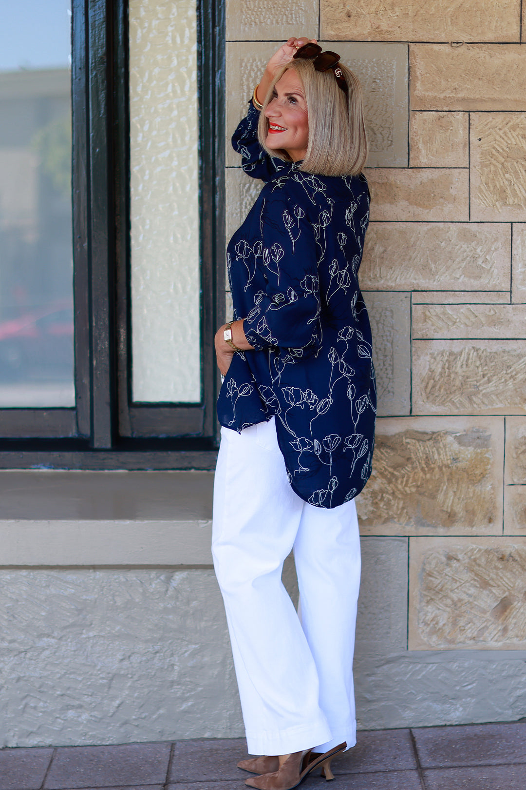 Suki Shirt | BLUE FLORA