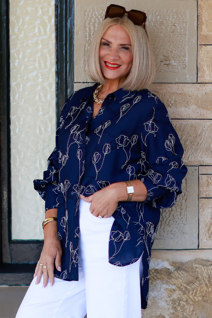 Suki Shirt | BLUE FLORA