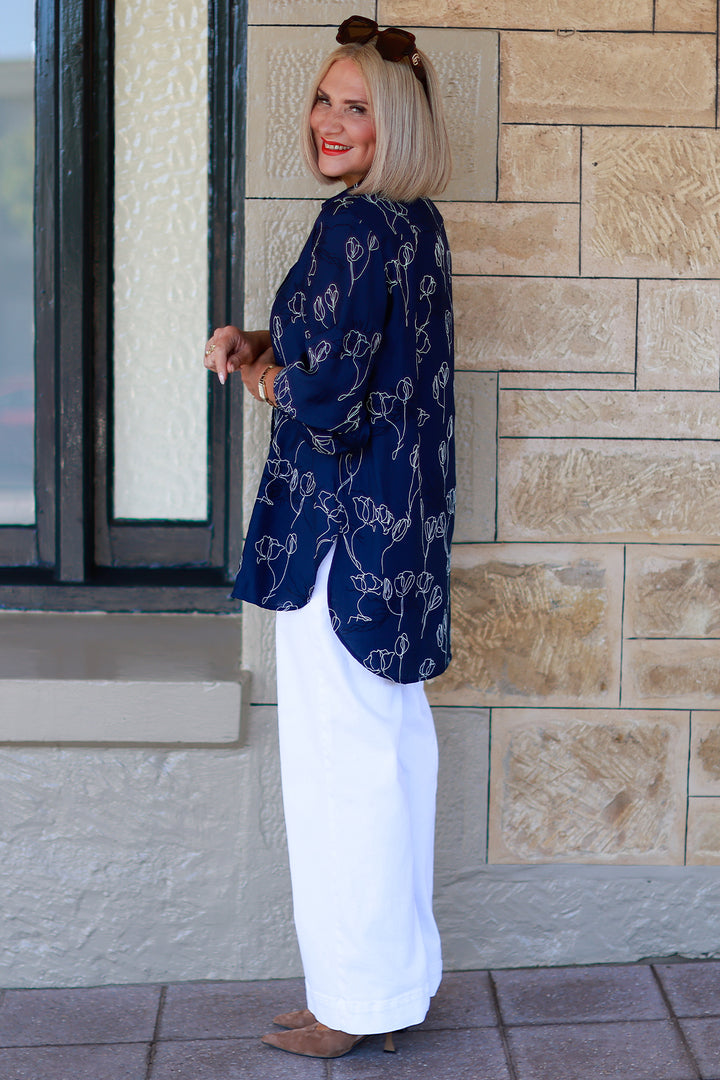 Suki Shirt | BLUE FLORA
