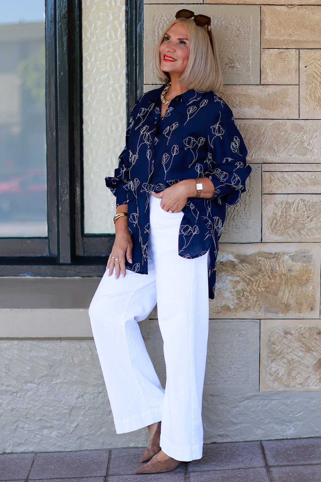 Suki Shirt | BLUE FLORA