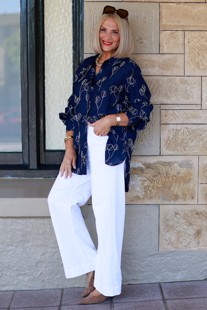 Suki Shirt | BLUE FLORA