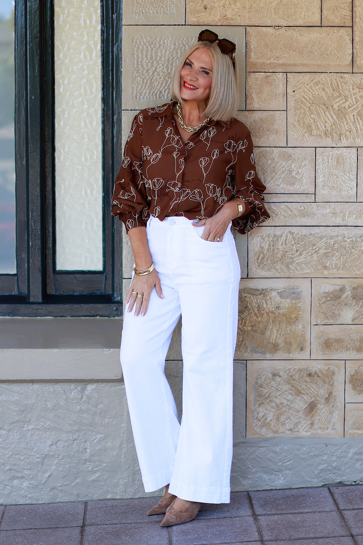 Suki Shirt | TAN FLORA
