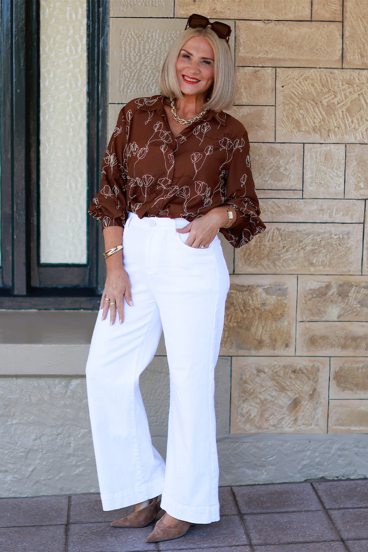 Suki Shirt | TAN FLORA