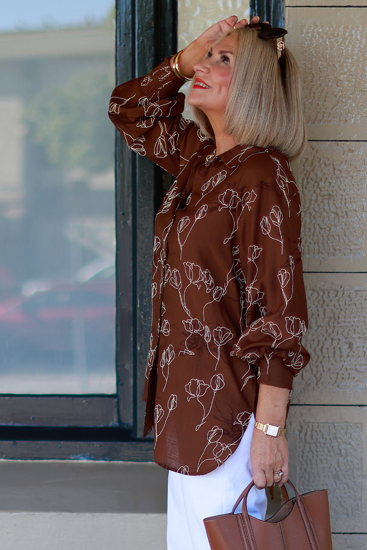 Suki Shirt | TAN FLORA
