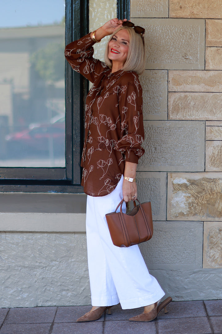 Suki Shirt | TAN FLORA
