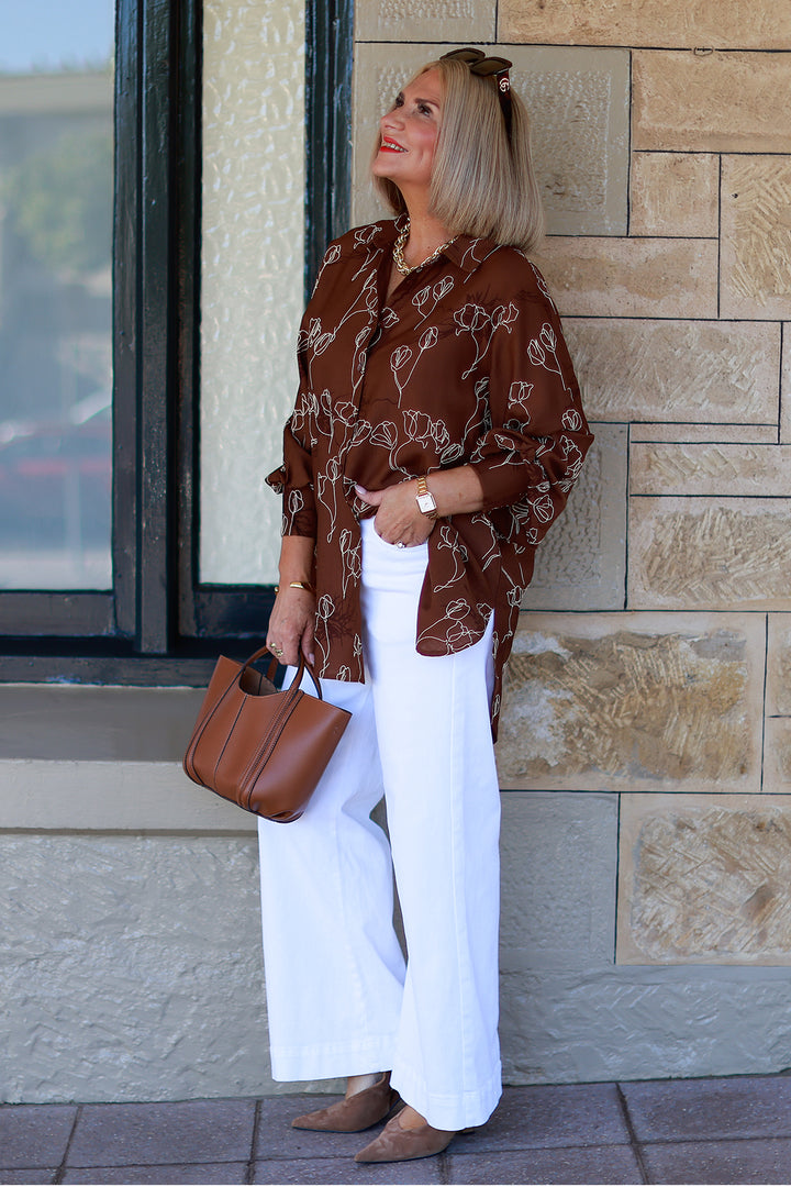 Suki Shirt | TAN FLORA