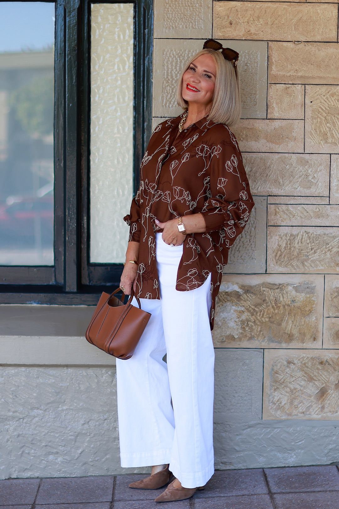 Suki Shirt | TAN FLORA