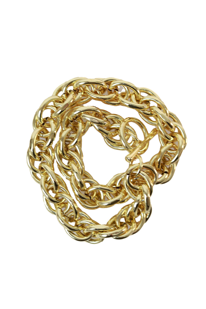 Classic Interlink Chain T Bar Gold