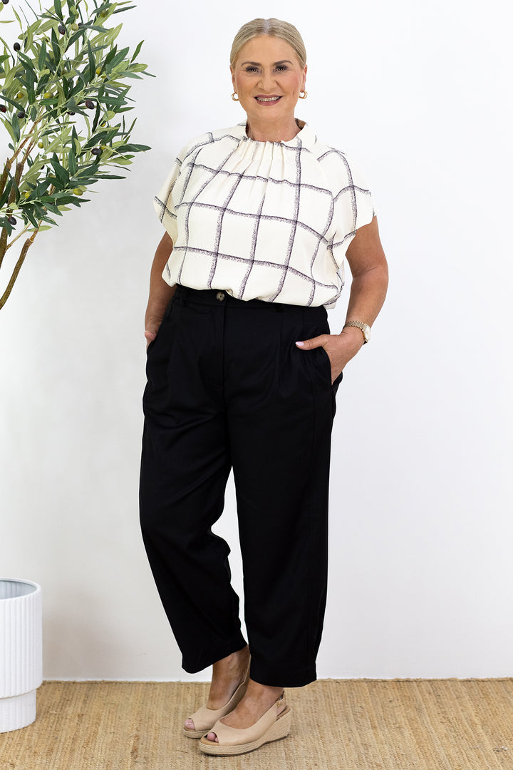 Eliana Top | Black & Cream