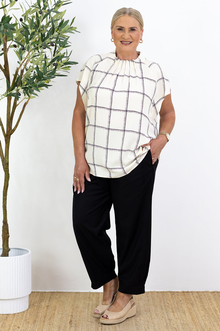 Eliana Top | Black & Cream
